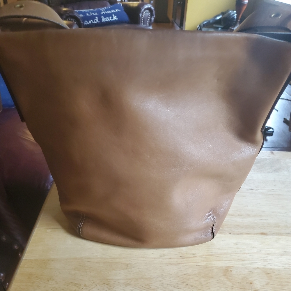 Coach Tan Leather VTG Bucket Bag - 9118